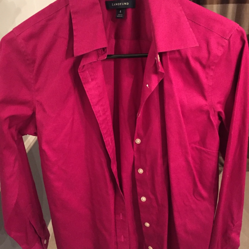 Pink Button Down Blouse/ Dress Shirt